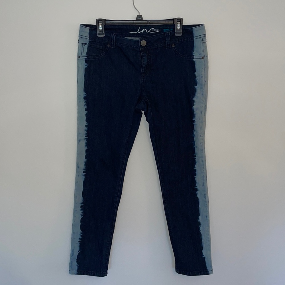 Bleached edge jeans